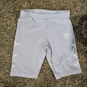 Adidas Kids Lavender Shorts with White Logo